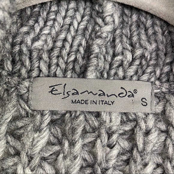 Elsamanda Made in Italy Chucky Knit Cardigan Small - Picture 4 of 7